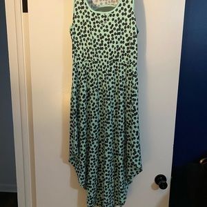 Xhiliration mint green dress with elastic waist